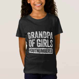 Grandpa of Girls Outnumbered Father's Day Gift T-Shirt