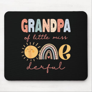 Grandpa Of Little Miss Onederful First Birthday Bo Mouse Mat