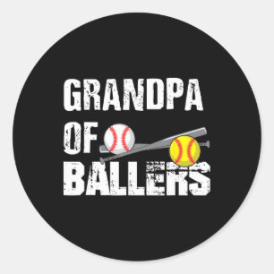 Grandpa Of Llers Funny Sell Softll Fathers Day Gif Classic Round Sticker