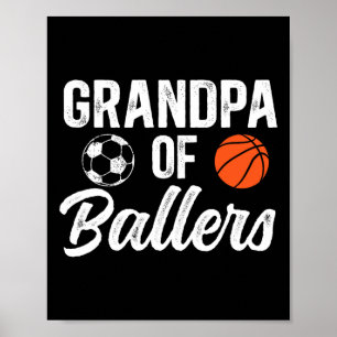 Grandpa Of Llers Sketll Soccer Grandpa Of Llers Poster