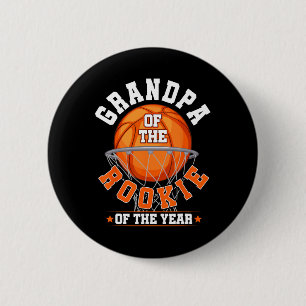 Grandpa Of Rookie 1st Birthday Sketll Family Match 6 Cm Round Badge