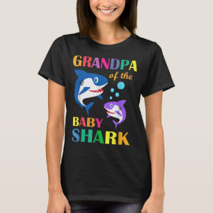 Grandpa Of The Baby Birthday Shark Grandpa Shark C T-Shirt
