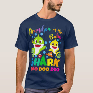 Grandpa Of The Baby Shark Birthday Grandpa Shark T-Shirt