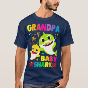 Grandpa Of The Baby Shark Birthday Grandpa Shark T-Shirt