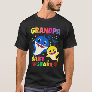 Grandpa Of The Baby Shark Birthday Grandpa Shark T-Shirt
