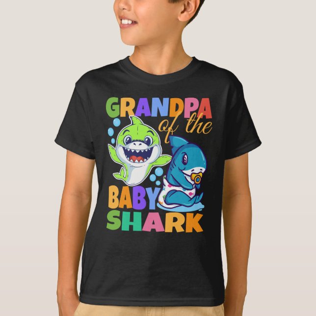 Grandpa Of The Baby Shark T-Shirt (Front)