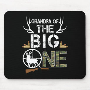 Grandpa Of The Big One Birthday Boy Deer Hunter Ca Mouse Mat
