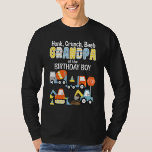 Grandpa Of The Birthday Boy Construction Truck Bda T-Shirt