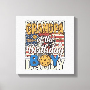 Grandpa of the Birthday Boy Cookie Milk Shirt Desi Canvas Print