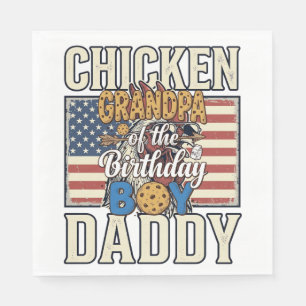Grandpa of the Birthday Boy Cookie Milk Shirt Desi Napkin