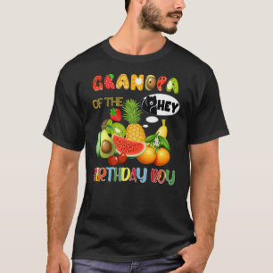 Grandpa Of The Birthday Boy Family Fruit Hey Bear T-Shirt