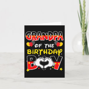 Grandpa Of The Birthday Boy Family Party Decor Mat Card