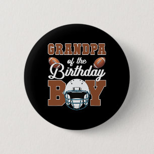 Grandpa Of The Birthday Boy Football Party Family 6 Cm Round Badge