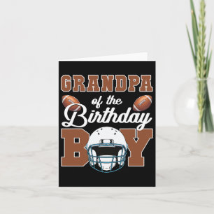 Grandpa Of The Birthday Boy Football Party Family Card