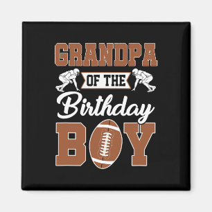 Grandpa Of The Birthday Boy Football Party Family Magnet