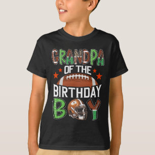 Grandpa Of The Birthday Boy Game Day Football T-Shirt