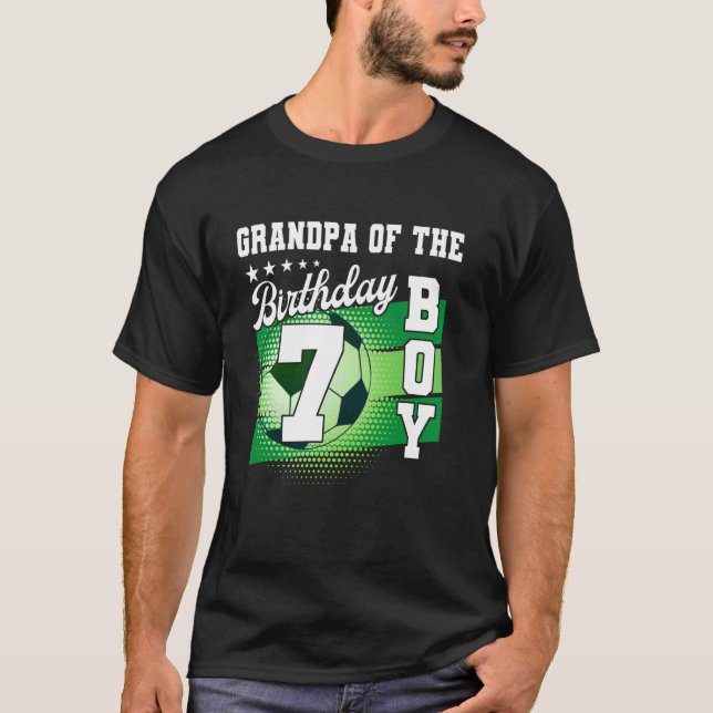 Grandpa Of The Birthday Boy Its My 7th Birthday Bo T-Shirt (Front)
