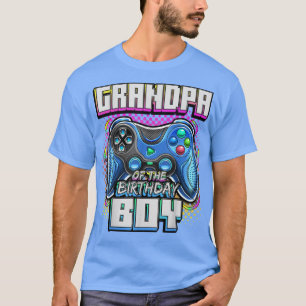 Grandpa of the Birthday Boy Matching Family Video T-Shirt
