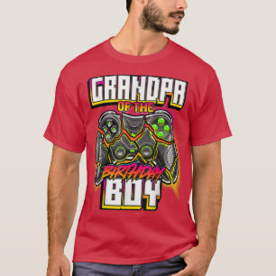 Grandpa of the Birthday Boy Matching Family Video T-Shirt