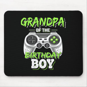 Grandpa Of The Birthday Boy Matching Video Game Bi Mouse Mat