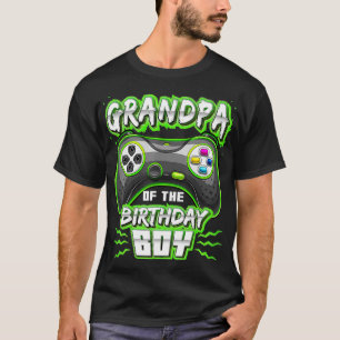 Grandpa of the Birthday Boy Matching Video Gamer P T-Shirt