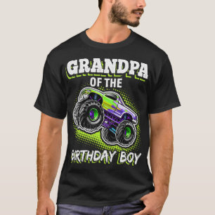 Grandpa of the Birthday Boy Monster Truck Birthday T-Shirt
