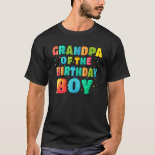 Grandpa Of The Birthday Boy Rex Dinosaur Papa 3rd T-Shirt