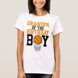 Grandpa Of The Birthday Boy Sketll Family Birthday T-Shirt