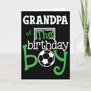 Grandpa Of The Birthday Boy Soccer Player Matching Card