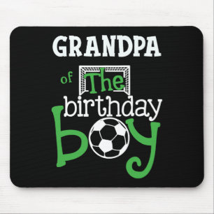 Grandpa Of The Birthday Boy Soccer Player Matching Mouse Mat