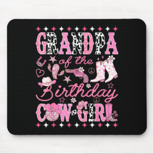 Grandpa Of The Birthday Cow-girl Nk Rodeo Western Mouse Mat