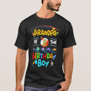 Grandpa Of The Birthday For Boy Cute Fish Sea Grap T-Shirt