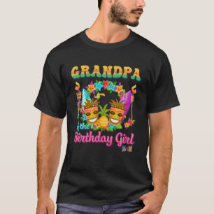 Grandpa Of The Birthday Girl Funny Hawaii Birthday T-Shirt