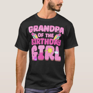 Grandpa Of The Birthday Girl Pig Family Party Deco T-Shirt