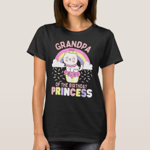Grandpa of the Birthday Princess Cute Cat on a Cup T-Shirt