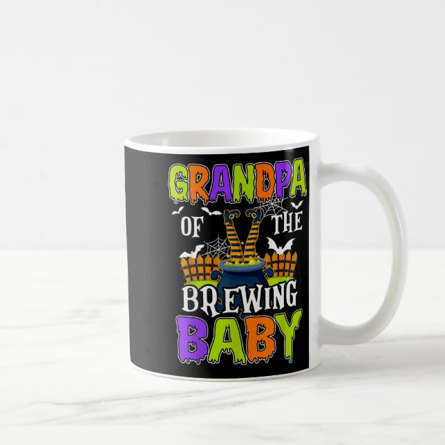 Grandpa Of The Brewing Baby Halloween Witch Baby F Coffee Mug (Right)