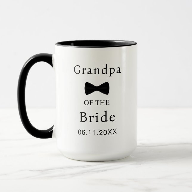 Grandpa of the Bride Thank You Wedding Grandfather Mug (Left)