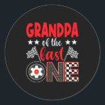Grandpa Of The Fast One Birthday 1st Race Car Fami Classic Round Sticker<br><div class="desc">Grandpa Of The Fast One Birthday 1st Race Car Family</div>