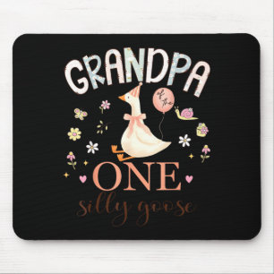 Grandpa of The One Silly Goose 1st Birthday Girl Mouse Mat