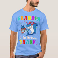 Grandpa Of The Shark Birthday Family Birthday Gran