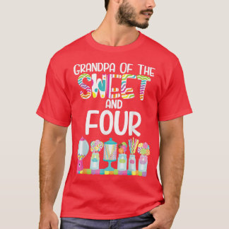 Grandpa Of The Sweet and Four Candy Birthday Lolli T-Shirt