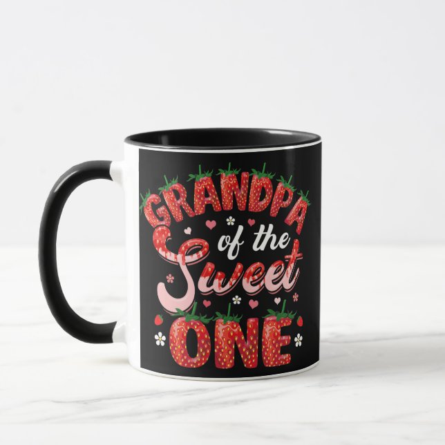 Grandpa Of The Sweet One Birthday Party Family Mug (Left)