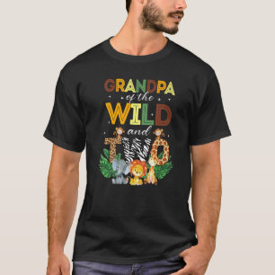 Grandpa Of The Wild Two Zoo Birthday Safari Jungle T-Shirt