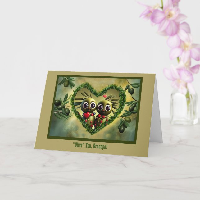 Grandpa or Grandfather Happy Fathers Day Card (Orchid)