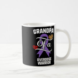 Grandpa Overdose Awareness Leopard Buffalo Plaid F Coffee Mug