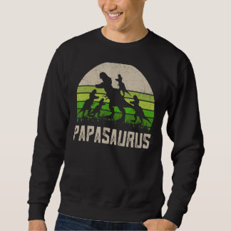 Grandpa  Papasaurus Dinosaur 4 Kids Fathers Day Sweatshirt