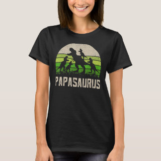 Grandpa  Papasaurus Dinosaur 4 Kids Fathers Day T-Shirt