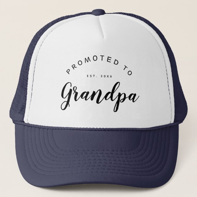 Grandpa | Personalized Baby Announcement Trucker Hat (Front)