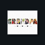 Grandpa Photo Collage Canvas Print with 7 Photos<br><div class="desc">This is a photo collage canvas print that spells out the word GRANDPA along with a custom message. This is the perfect gift for any grandpa for father's day,  his birthday or Christmas.</div>