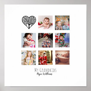 GRANDPA PHOTO COLLAGE GIFT PROUD GRANDAD POSTER